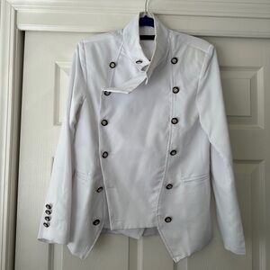 White Double-Breasted Jacket